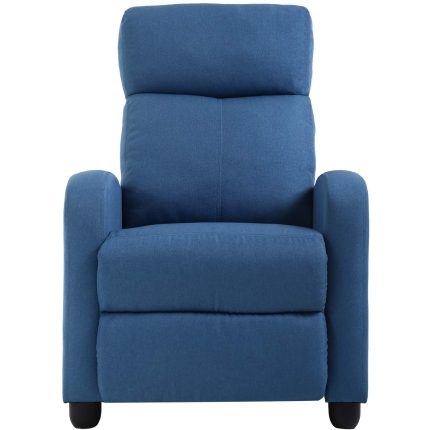 Recliner Chair for Living Room Home Theater Seating Single Reclining Sofa Lounge with Padded Seat Backrest (Blue)